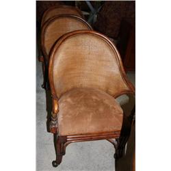 3 Wicker Back Dinning Chairs