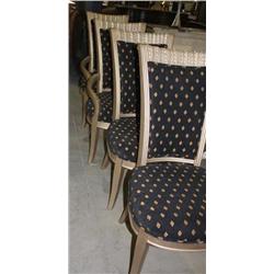 Set Of 4 Black W/Diamond Print Dinning Chairs