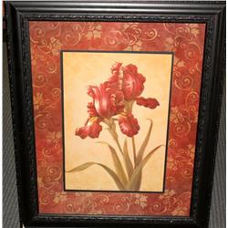 Signed Framed Print of Flowers