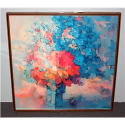 Framed Painting of Flowers
