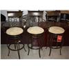 Image 1 : 3 Wrought Iron Designer Bar Stools