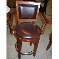 Solid Wood Swivel Bar Stool