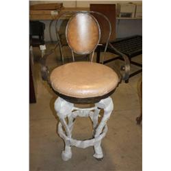 Wrought Iron Swivel Bar Stool