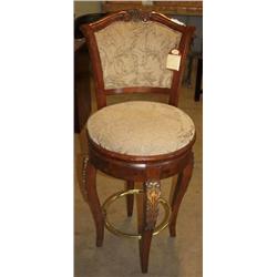 Wood Swivel Bar Stool