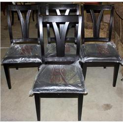 4 Black Chairs--New