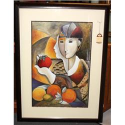Framed Abstract Oil Painting by Dupre