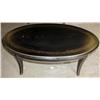 Image 1 : Black & Gold Oval Table