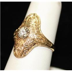 14k Yellow Gold Diamond Ring