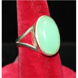 Sterling Silver & Jade Ring