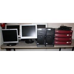 Table Lot Of Computer Equipment