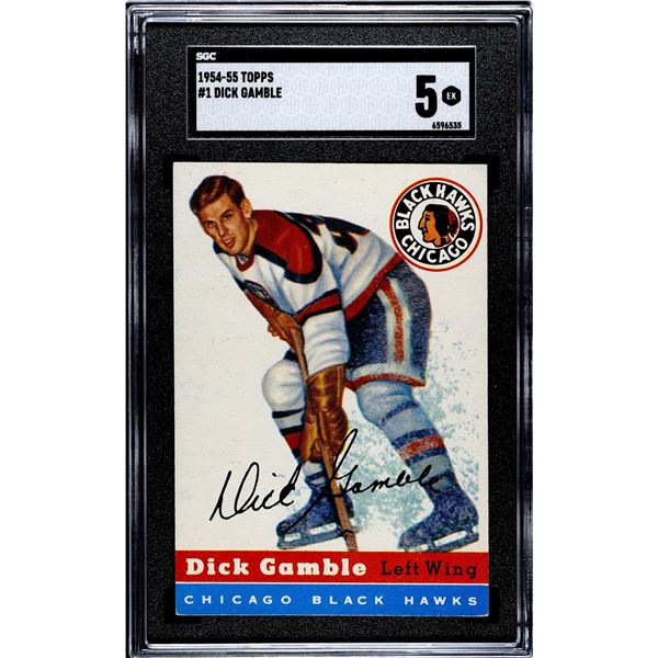 1954-55 Topps #1 Dick Gamble (SGC 5)