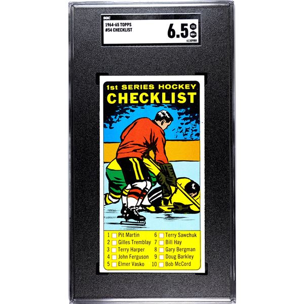 1964-65 Topps #54 1st Series Checklist (SGC 6.5)