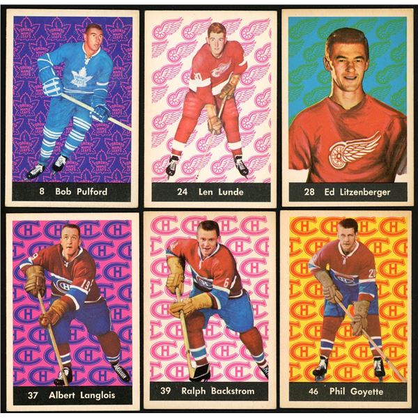 Lot of 6 x 1961-62 Parkhurst Hockey Cards