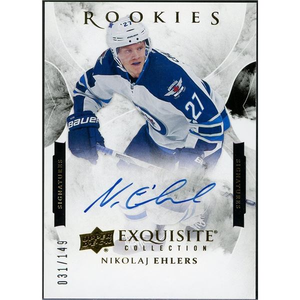 2016 Upper Deck Nikolaj Ehlers Exquisite Rookies Signatures #31/149