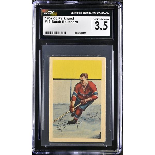 1952-53 Parkhurst #13 Butch Bouchard (CGC 3.5)