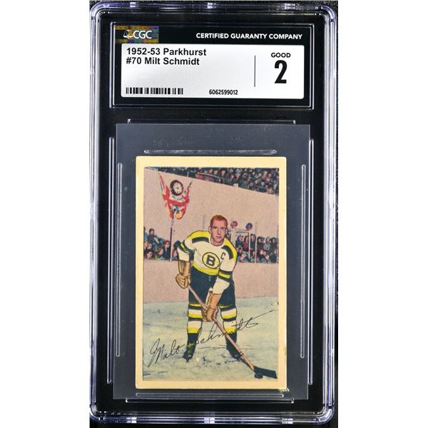 1952-53 Parkhurst #70 Milt Schmidt (CGC 2)