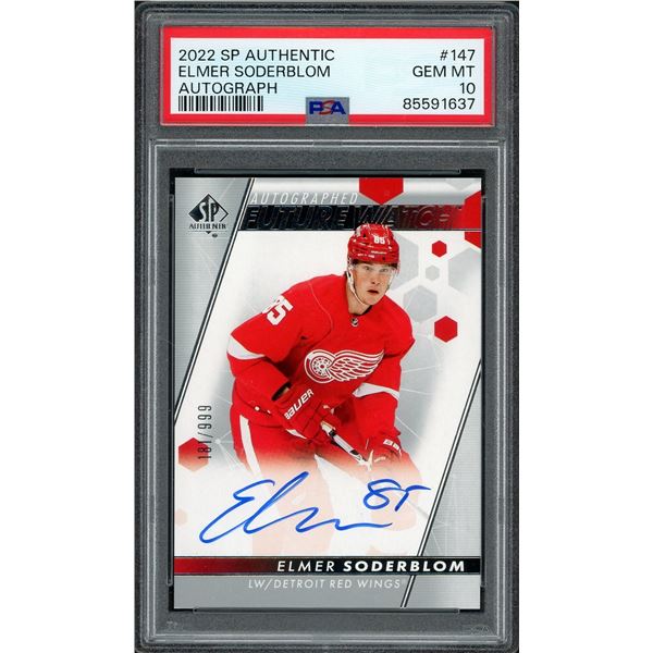 2022-23 SP Authentic Elmer Soderblom Future Watch Autograph - PSA 10