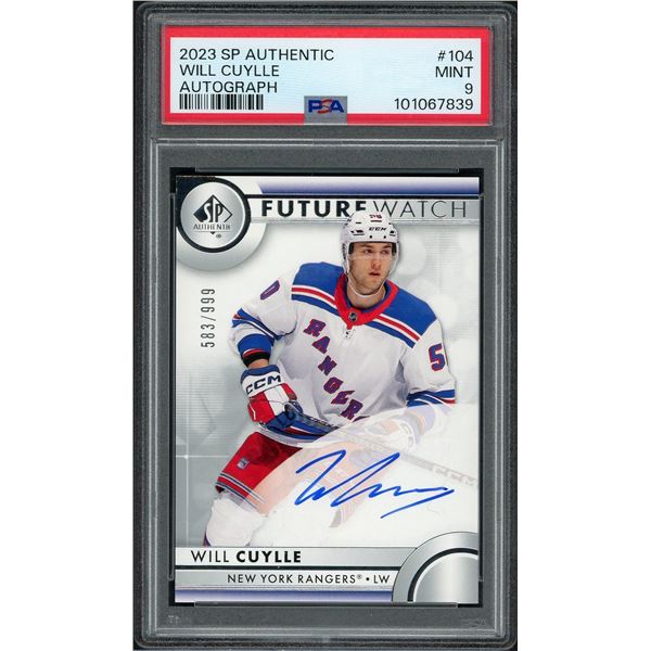 2023-24 SP Authentic Will Cuylle Future Watch Autograph - PSA 9