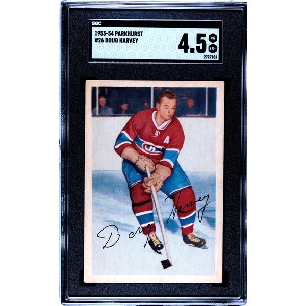 1953-54 Parkhurst #26 Doug Harvey (SGC 4.5)