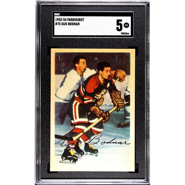 1953-54 Parkhurst #75 Gus Bodnar (SGC 5)