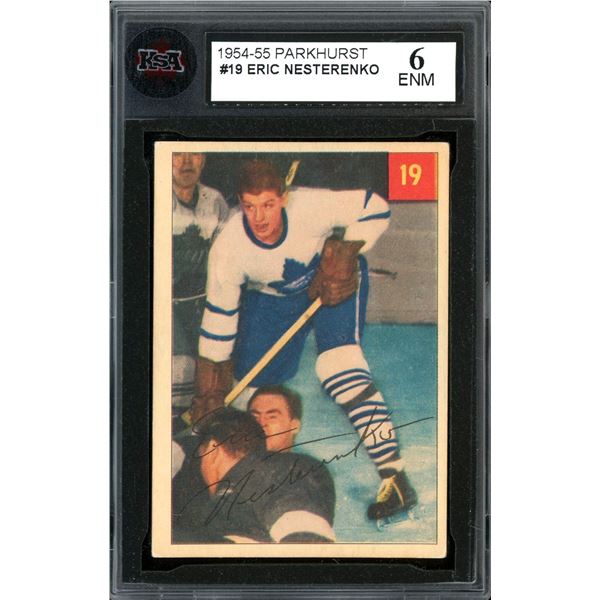 1954-55 Parkhurst #19 Eric Nesterenko (KSA 6)