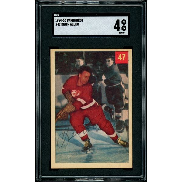 1954-55 Parkhurst #47 Keith Allen RC (SGC 4)
