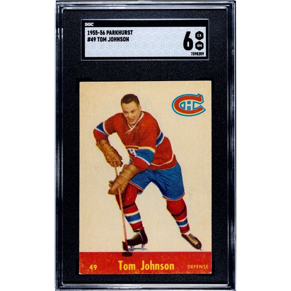 1955-56 Parkhurst #49 Tom Johnson (SGC 6)