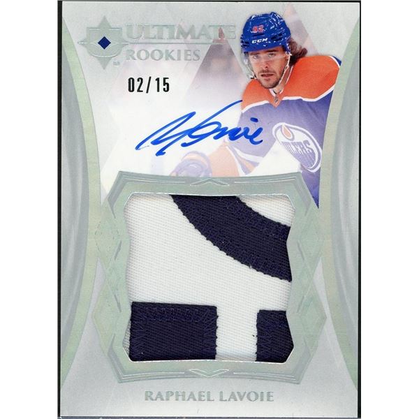 2024-25 Upper Deck Ultimate Rookies Raphael Lavoie Patch Autograph #2/15