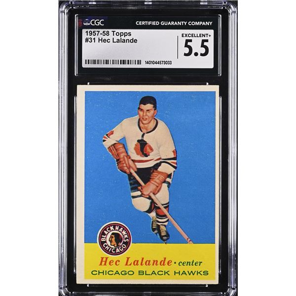 1957-58 Topps #31 Hec Lalande RC (CGC 5.5)