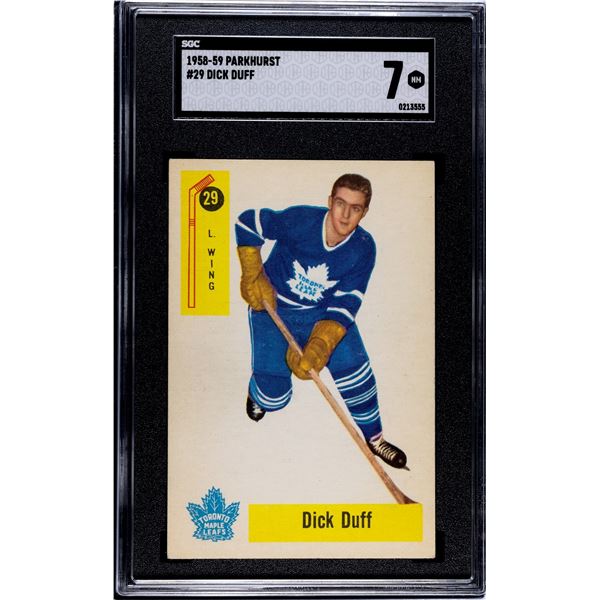 1958-59 Parkhurst #29 Dick Duff (SGC 7)