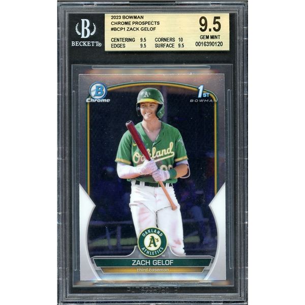 2023 Bowman Chrome Prospects Zack Gelof - BGS 9.5