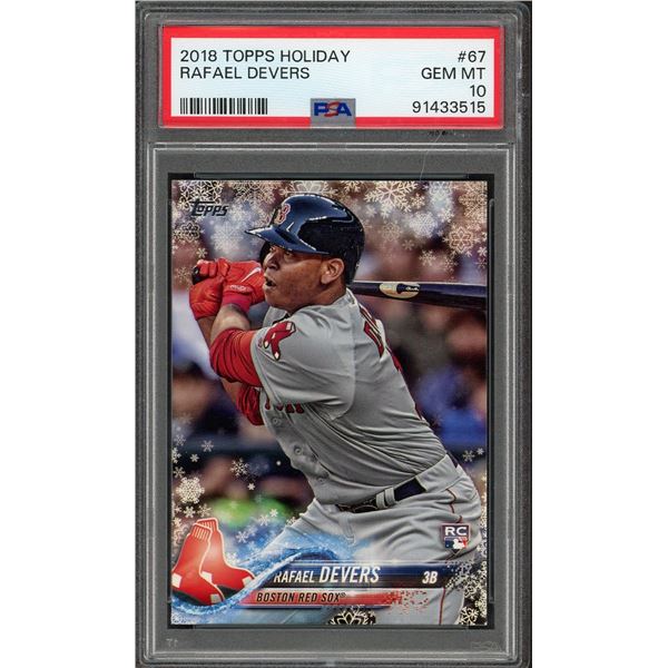 2018 Topps Holiday Rafael Devers Rookie - PSA 10