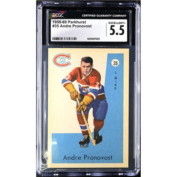 1959-60 Parkhurst #35 Andre Pronovost (CGC 5.5)