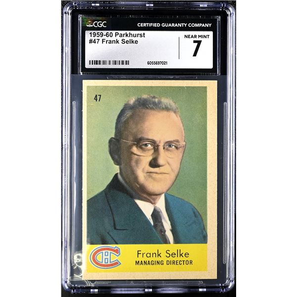 1959-60 Parkhurst #47 Frank Selke (CGC 7)