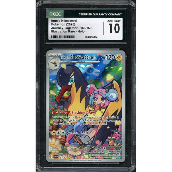 2025 Pokémon Iono's Kilowattrel Illustration Rare - CGC 10