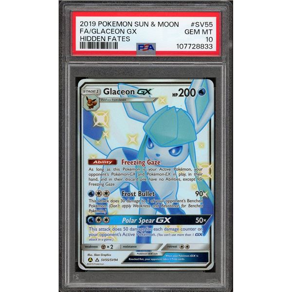 2019 Pokémon Full Art Glaceon GX - PSA 10