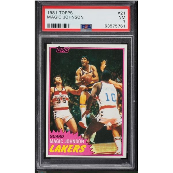 1981-82 Topps #21 Magic Johnson (PSA 7)