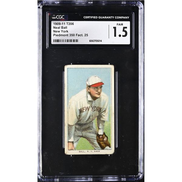 1909-11 T206 Neal Ball (CGC 1.5)