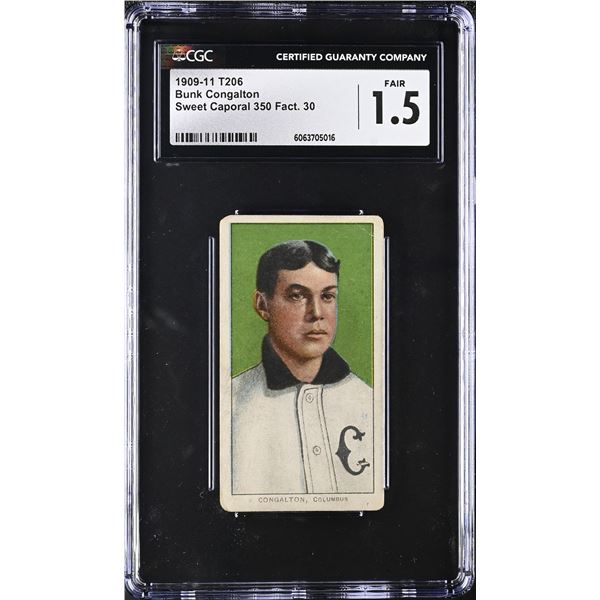 1909-11 T206 Bunk Congalton (CGC 1.5)