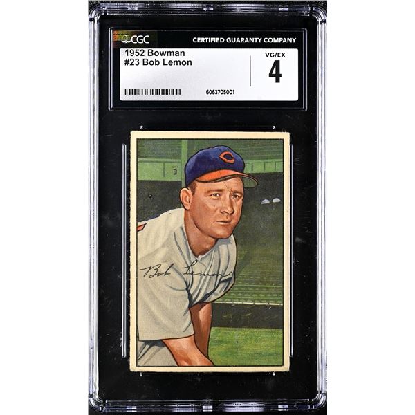 1952 Bowman #23 Bob Lemon (CGC 4)