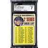 Image 1 : 1968 Topps #107 2nd Series Checklist - Marichal (CGC 7)