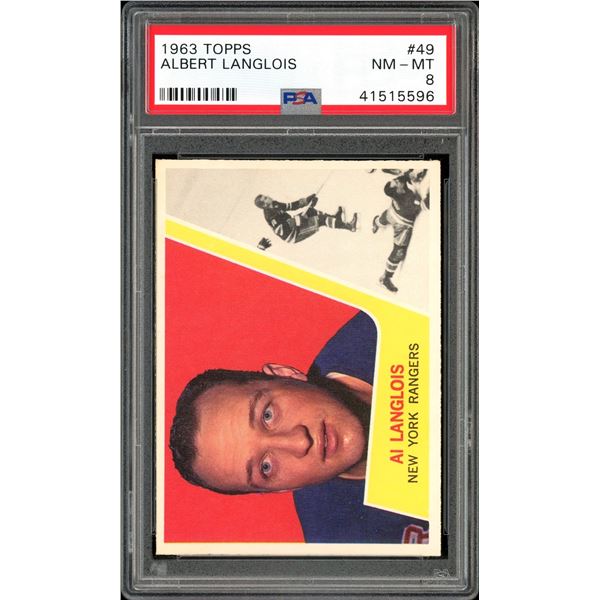 1963-64 Topps #49 Al Langlois (PSA 8)