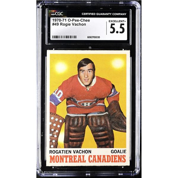 1970-71 O-Pee-Chee #49 Rogie Vachon (CGC 5.5)