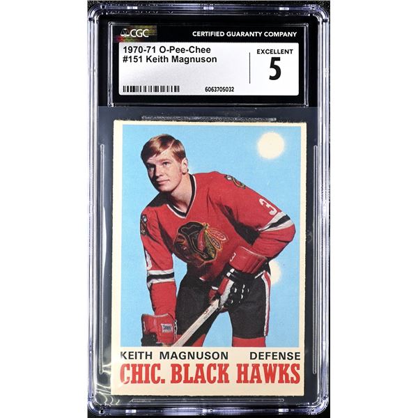 1970-71 O-Pee-Chee #151 Keith Magnuson RC (CGC 5)