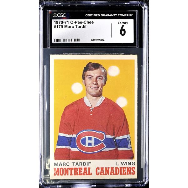 1970-71 O-Pee-Chee #179 Marc Tardif RC (CGC 6)