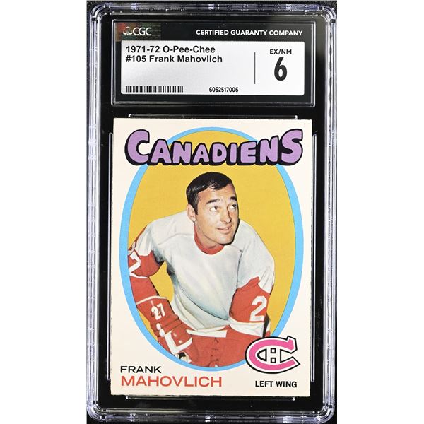 1971-72 O-Pee-Chee #105 Frank Mahovlich (CGC 6)