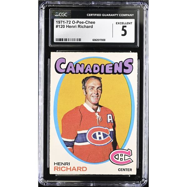 1971-72 O-Pee-Chee #120 Henri Richard (CGC 5)