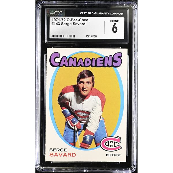 1971-72 O-pee-Chee #143 Serge Savard (CGC 6)