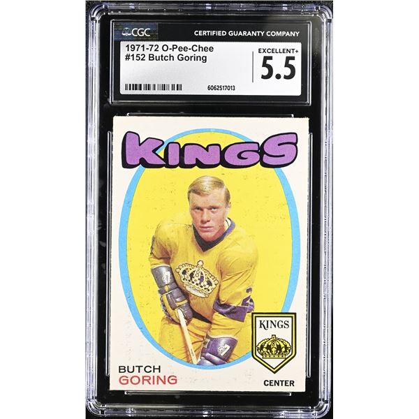 1971-72 O-Pee-Chee #152 Butch Goring RC (CGC 5.5)