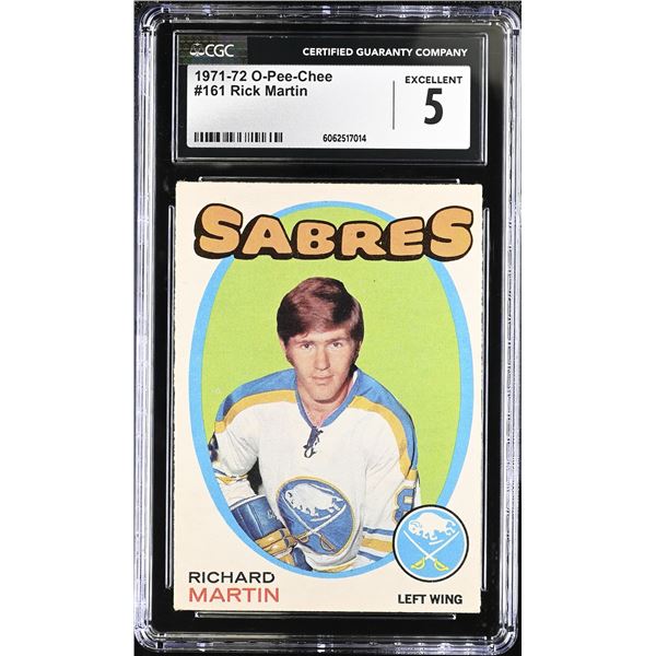 1971-72 O-Pee-Chee #161 Rick Martin RC (CGC 5)